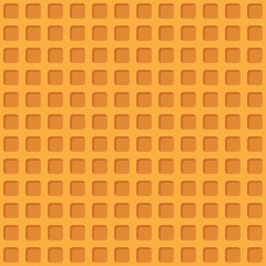 vector illustration of seamless yellow waffle pattern