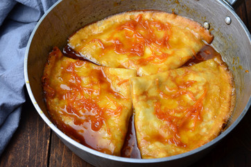 Crepe Suzette, Crepes with Orange Sauce © julie208