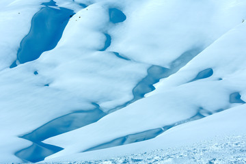 Winter snowy hill.