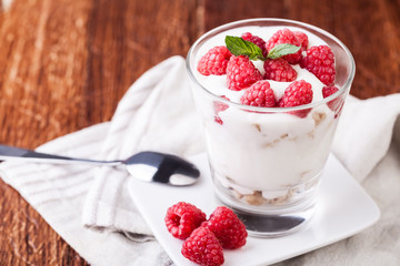 yogurt with muesli and berries