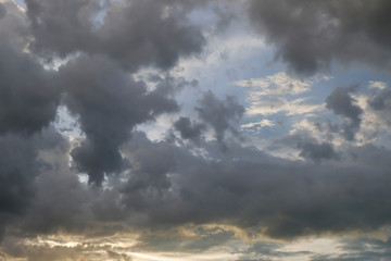 Naklejka na ściany i meble cloud on sunset dramatic sky, image climate weather background
