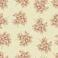 Vintage floral seamless pattern