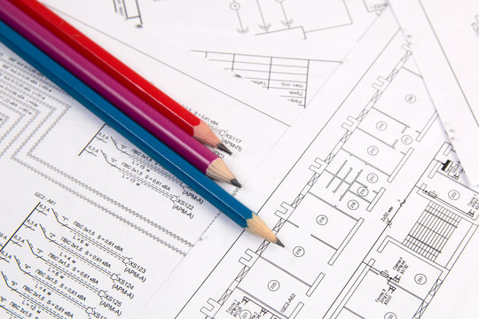 electrical engineering drawings printing and pencils