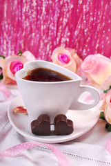 coffee and chocolates for valentines