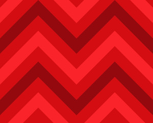 Striped, zigzagging seamless pattern. Zig-zag line texture. Stripy geometric background. Red colored. Winter theme. Vector