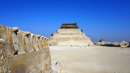 Gordijnen Stufenpyramide des Djoser, Sakkara, Ägypten © Pixelheld