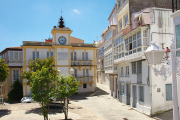 Platz in der Altstadt von Cedeira Galicien
