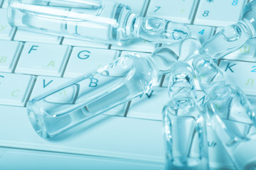 medical equipment on the keyboard computing system