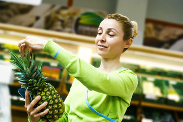 Woman at supermarket