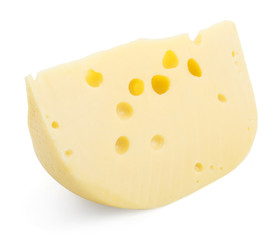 piece of cheese isolated