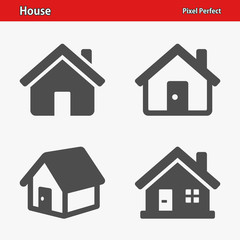 House Icons. Professional, pixel perfect icons optimized for both large and small resolutions. EPS 8 format.