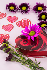 Heart shaped candy box - gift for Valentines day.