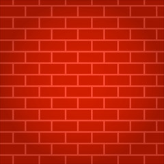 brick wall on which falls the light illuminating the middle of the image