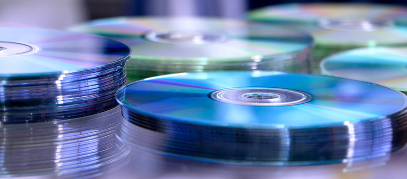 Blue cd stack