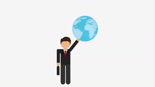 Businessman icon design, Video Animation 