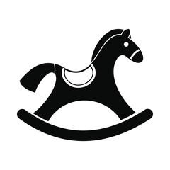 Children rocking horse icon 