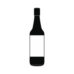 Beer bottle black simple icon