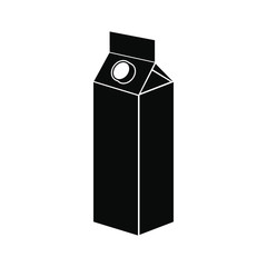 Milk or juice carton box icon