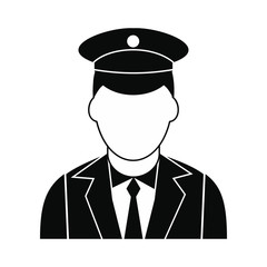 Train conductor black simple icon