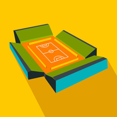 Open soccer field flat icon
