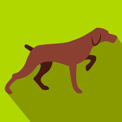 Hunting dog flat icon