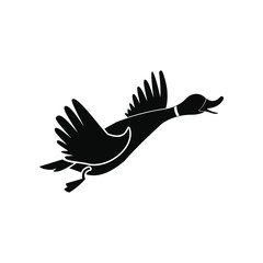 Wild duck black simple icon 