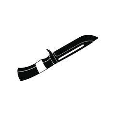 Hunting knife black simple icon