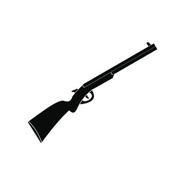 Hunting shotgun black simple icon