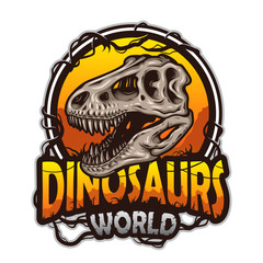 Dinosaurs world emblem