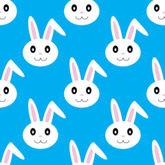 Seamless easter pattern with bunnies
