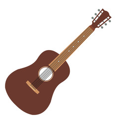 Obraz na płótnie Canvas Acoustic guitar flat icon