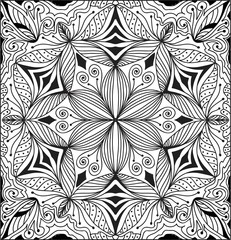 Fototapeta premium Hand drawn background. Mandala. Geometric circle element.