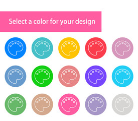 Vector modern colorful paints stroke icons 