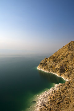 Jordan. Cliff coast of the Dead Sea