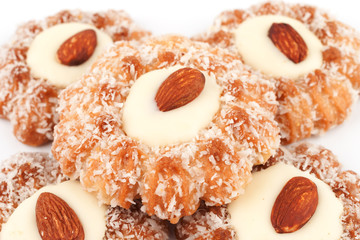 Biscuits in a coconut sprinkled