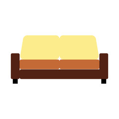 Sofa furniture flat icon