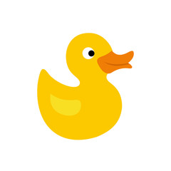 Duck toy flat icon