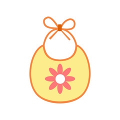 Baby bib flat icon