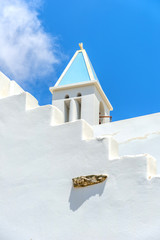 Traditional greek church in Mykonos, Greece.