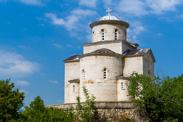 Svetog Stanka old cathedral. Lower church of Ostrog monastery complex in the mountains of Montenegro.