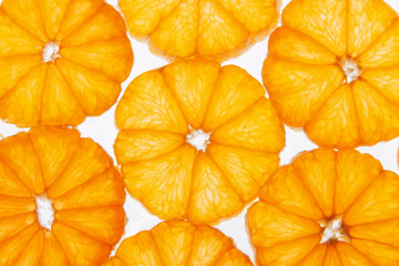 slices tangerine  on a white background © koss13