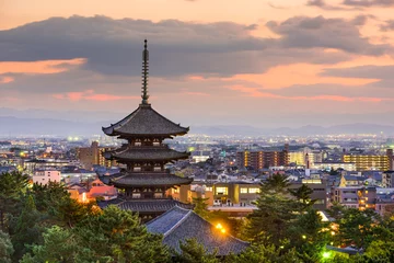 Foto op Canvas Skyline van Nara, Japan © SeanPavonePhoto