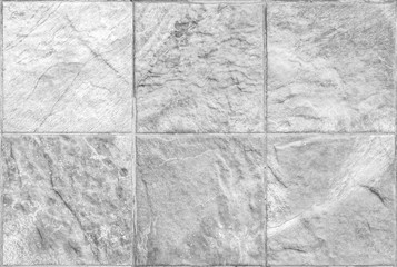 Closeup surface brick marble stone wall texture background in black and white tone