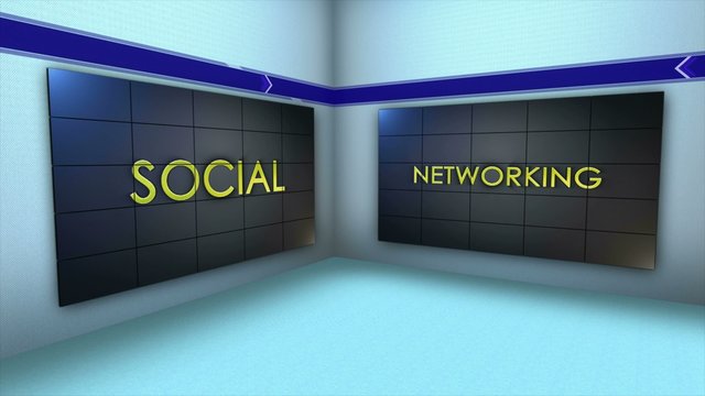 Social Network Keywords in Monitors and Room, Loop, 4k