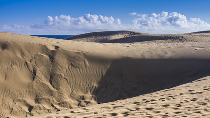 In den Dünen von Maspalomas auf Gran Canaria