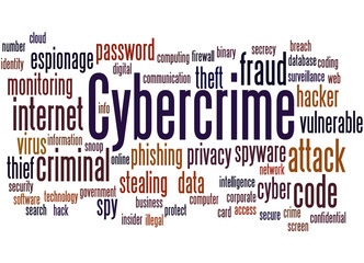 Cybercrime, word cloud concept