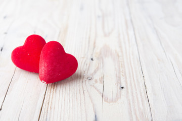 Fototapeta premium Valentines Day background with hearts.