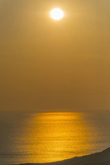 Fototapeta na wymiar Amazing sunset in Santorini, Greece.