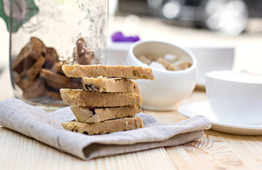 Biscotti  with dried cranberries