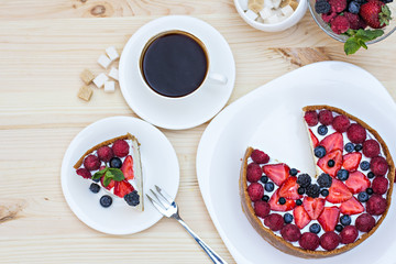 Cheesecake with fresh berries